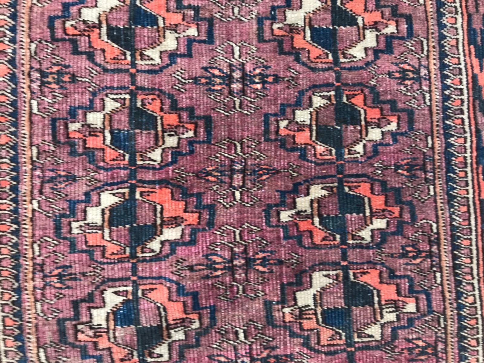 Wool Antique Boukhara Afghan Rug For Sale