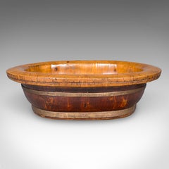 Antique Boulangerie Display Basket, French Cedar, Shop Produce Stand, Victorian