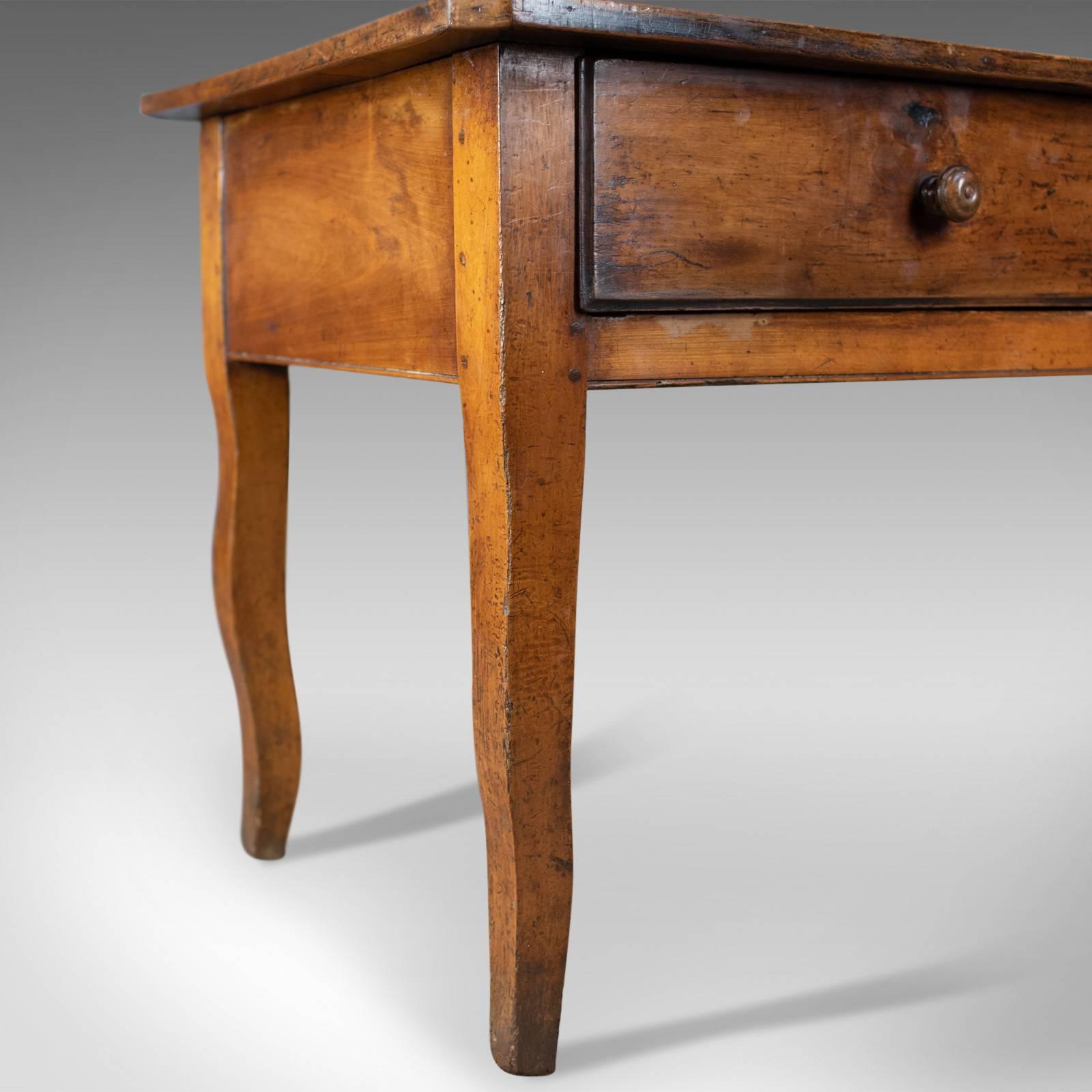 Antique Boulangerie Table, French, Country Kitchen, Bakery, Fruitwood 5