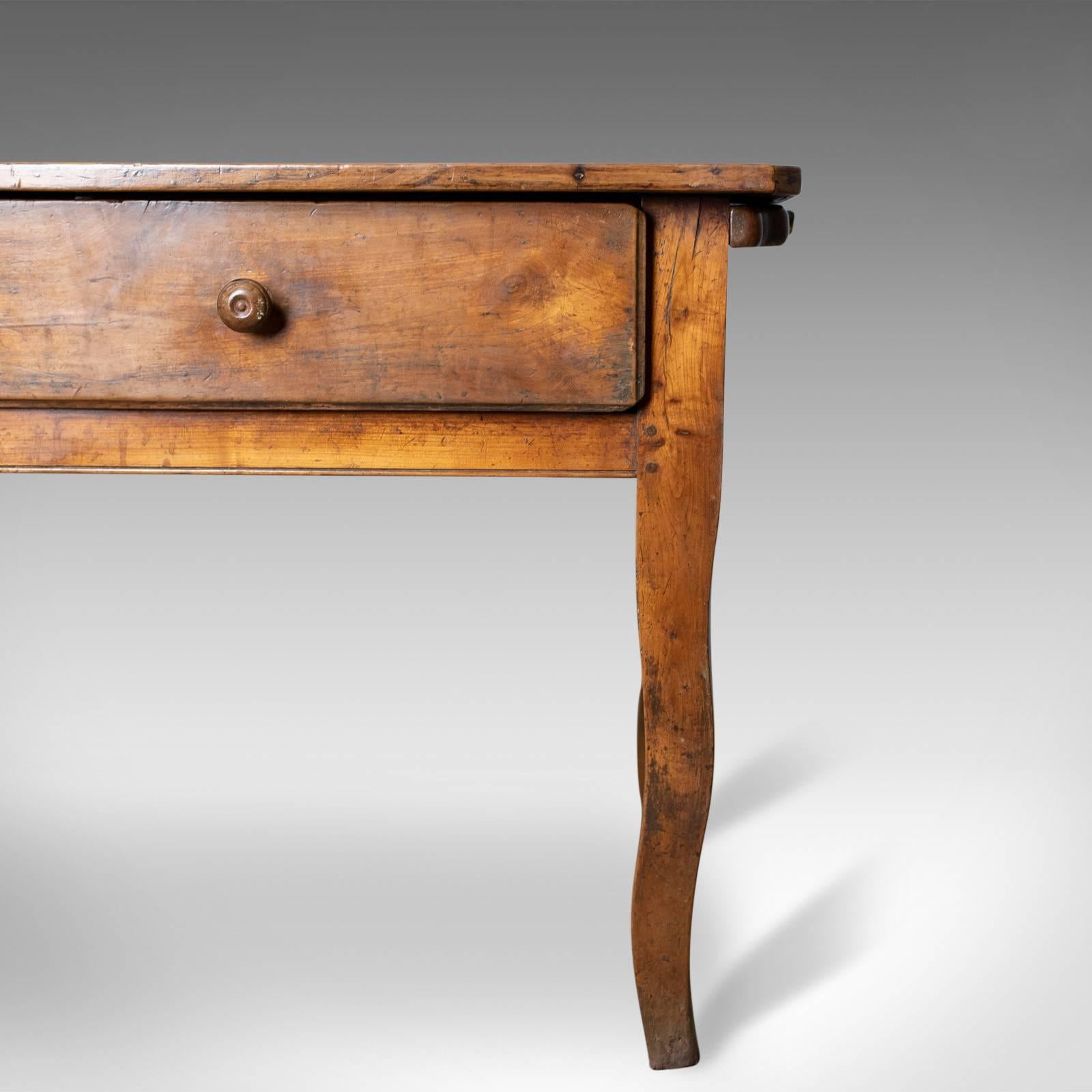Antique Boulangerie Table, French, Country Kitchen, Bakery, Fruitwood 6