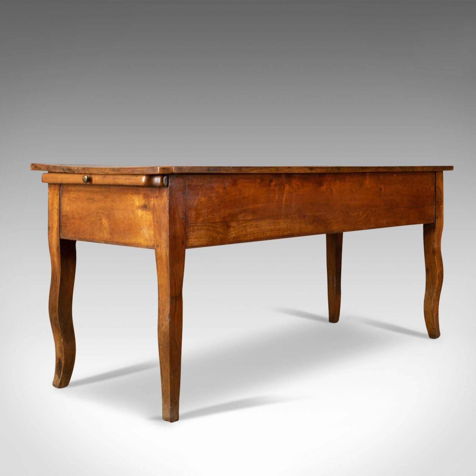 Antique Boulangerie Table, French, Country Kitchen, Bakery, Fruitwood In Good Condition In Hele, Devon, GB