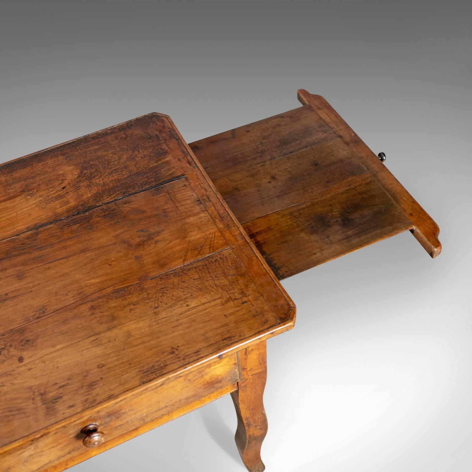 Antique Boulangerie Table, French, Country Kitchen, Bakery, Fruitwood 1