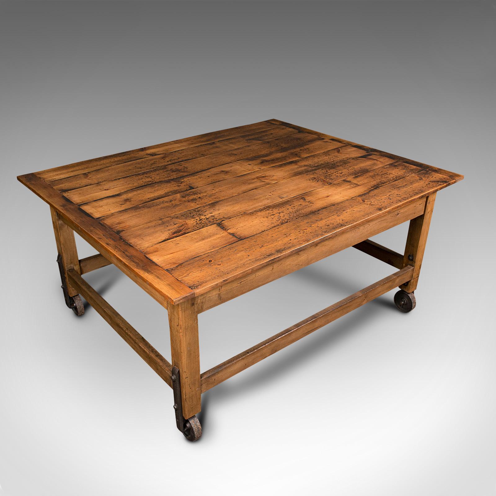 19th Century Antique Boulangerie Table, French, Pine, Shop, Bakery, Display, Victorian, 1880