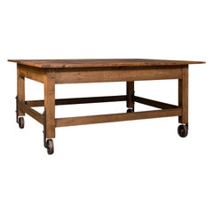 Used Boulangerie Table, French, Pine, Shop, Bakery, Display, Victorian, 1880