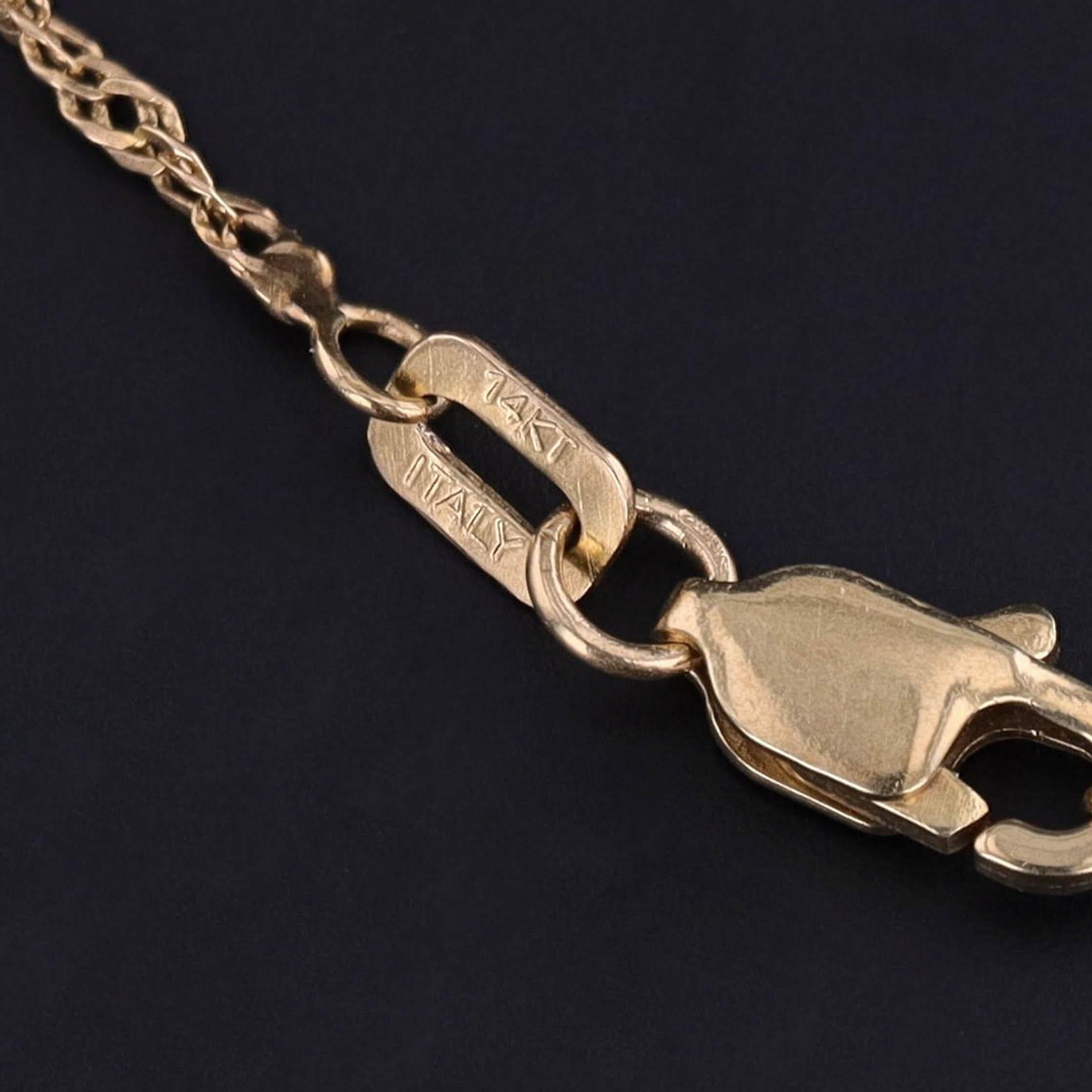 Taille cabochon Collier de conversion d'opale de Boulder antique en or 14k en vente