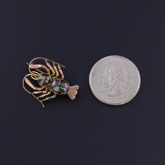 Antique Boulder Opal Lobster Brooch of 9ct Gold
