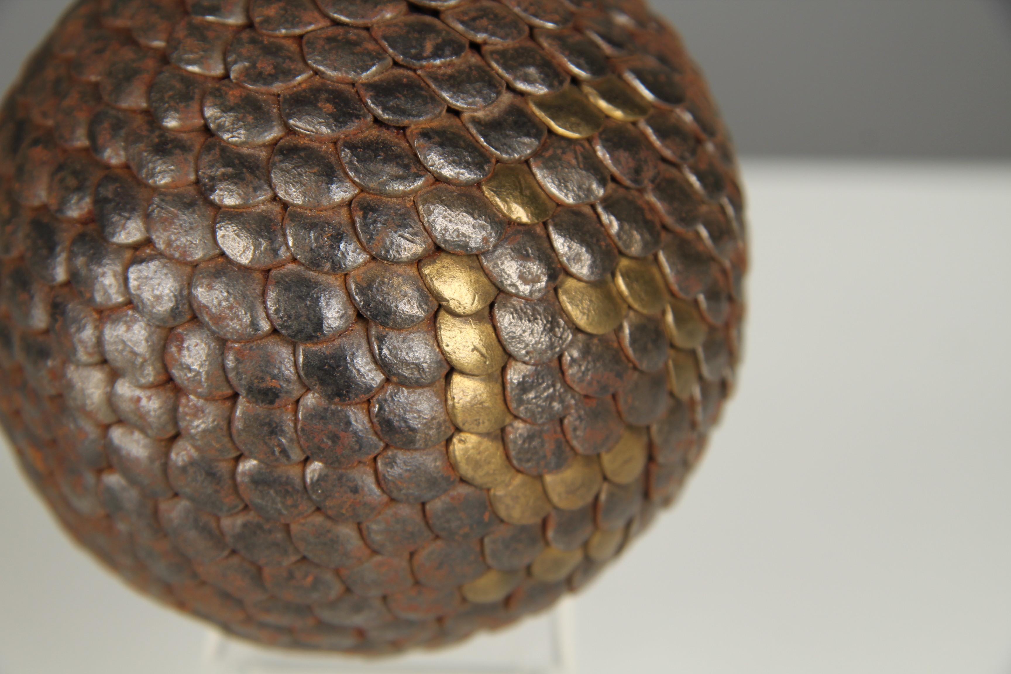Hand-Carved Antique Boule Ball 