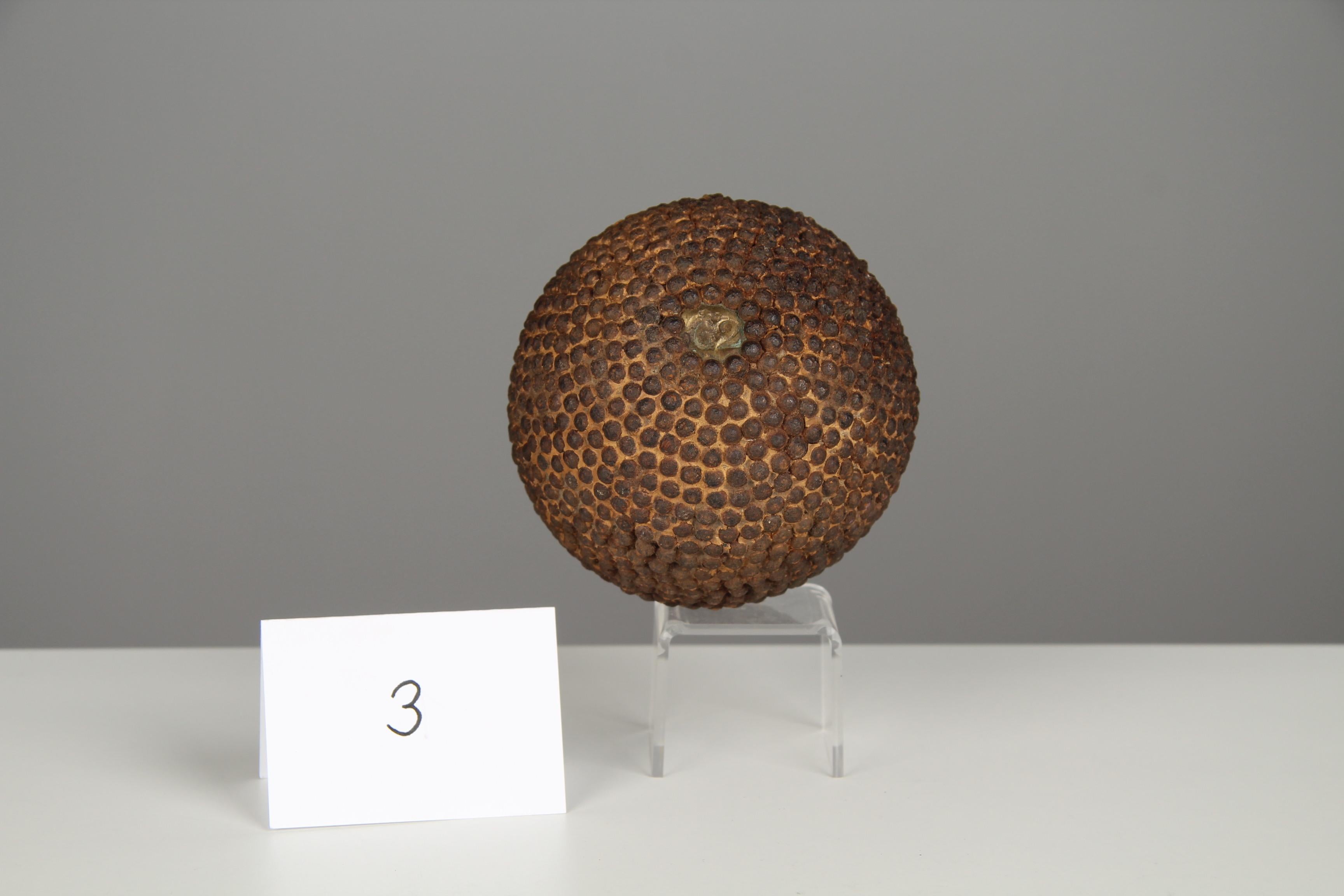 Hand-Carved Antique Boule Ball 