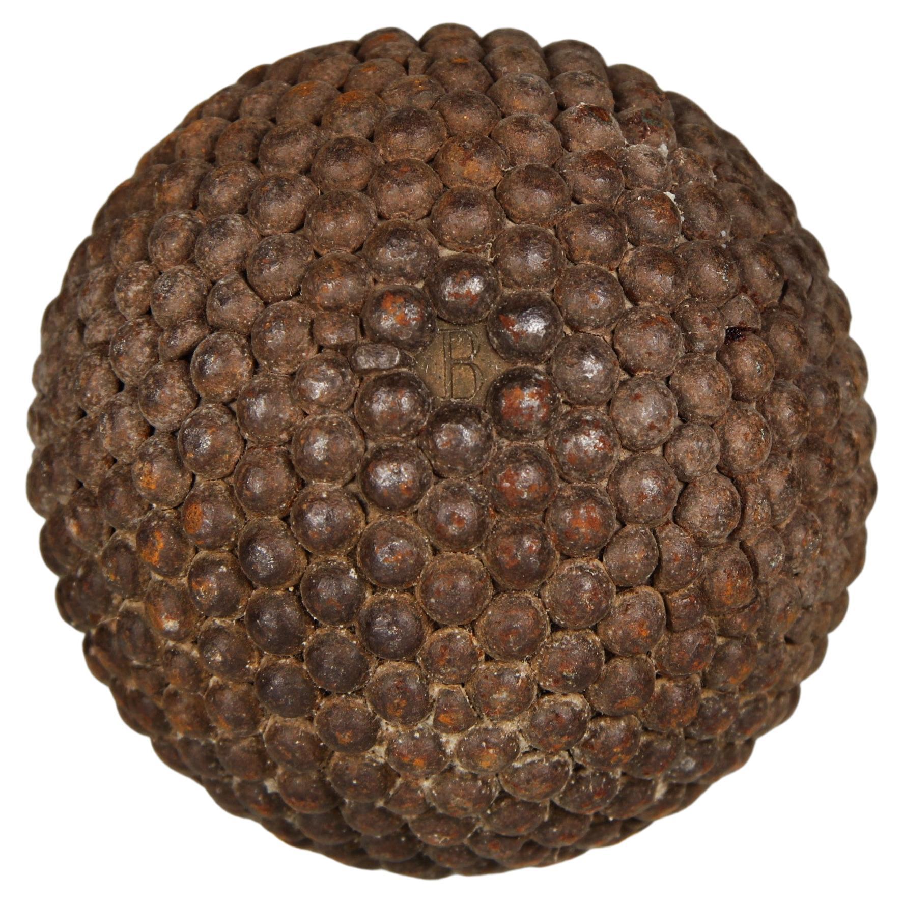 Antique Boule Ball "B", Pétanque, 1880s, France, Craftsmanship