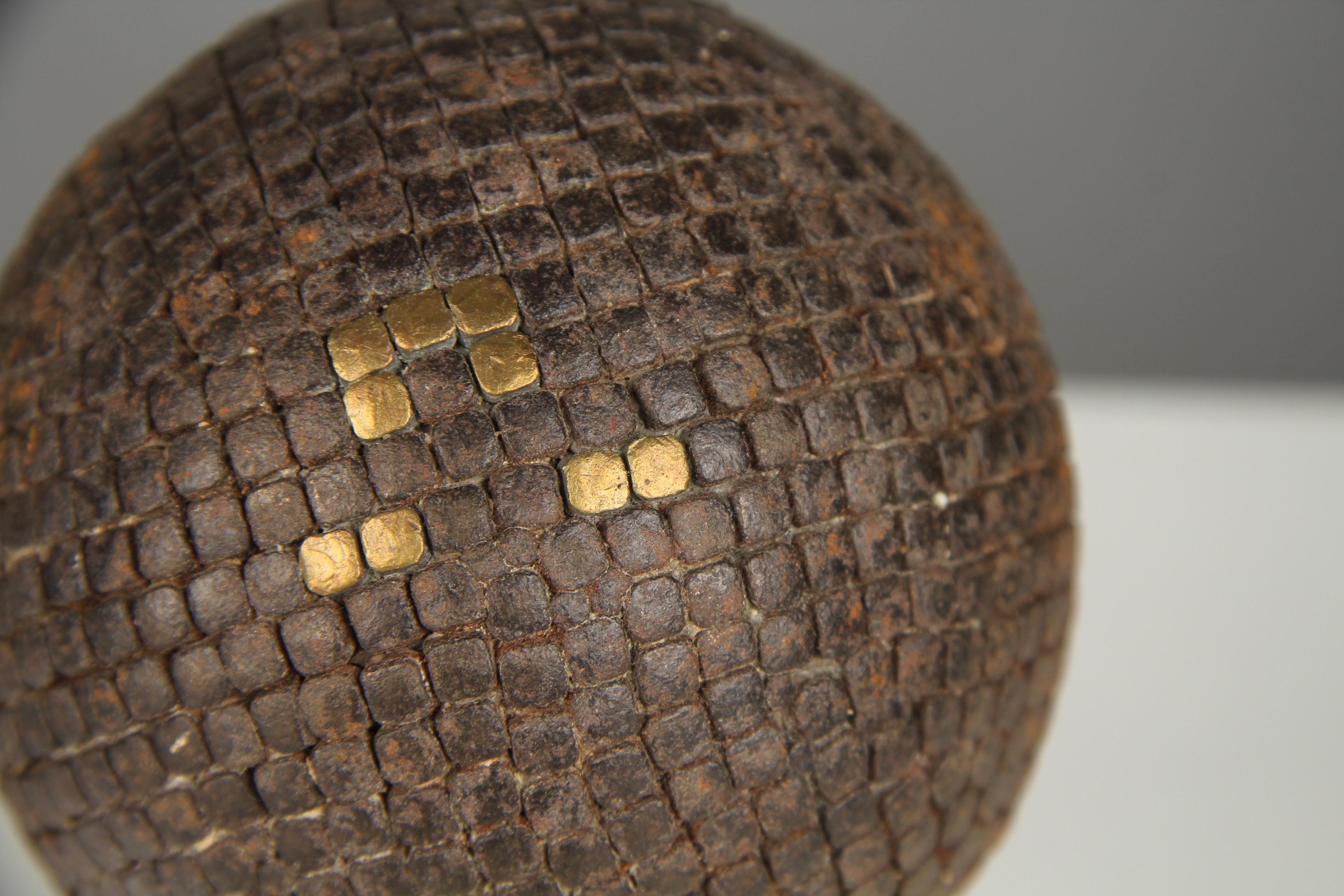 Antiguo Decoración Boule Ball Latón, Petanca, Década de 1880, Francia, Artesanía Tallado a mano en venta