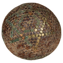 Pelota de petanca antigua "C" con decoración de estrellas, Petanca, Década de 1880, Francia, Artesanía