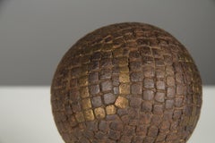 Antique Boule Ball "D F", Pétanque, 1880s, France, Craftsmanship