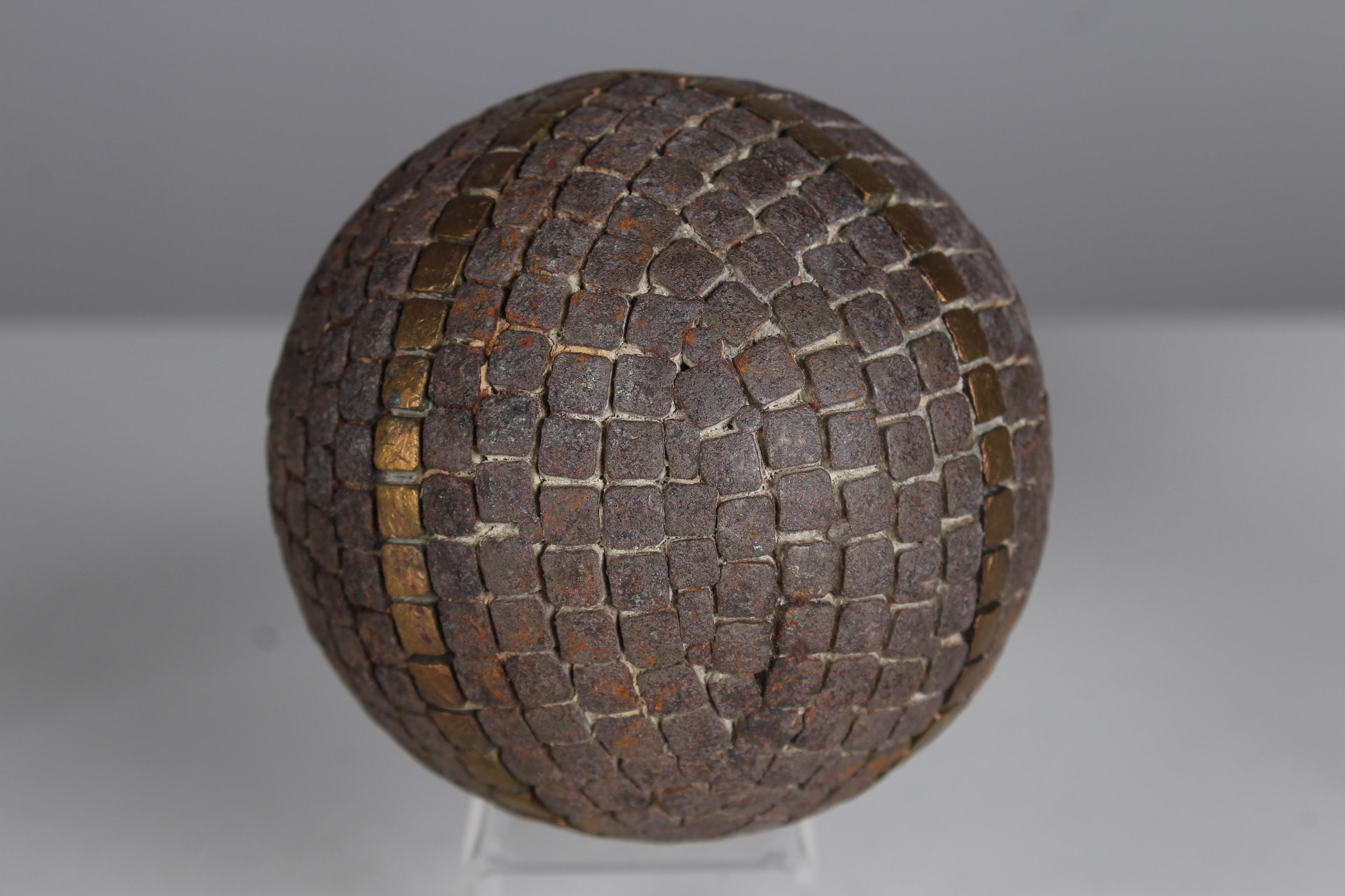 Hand-Carved Antique Boule Ball 