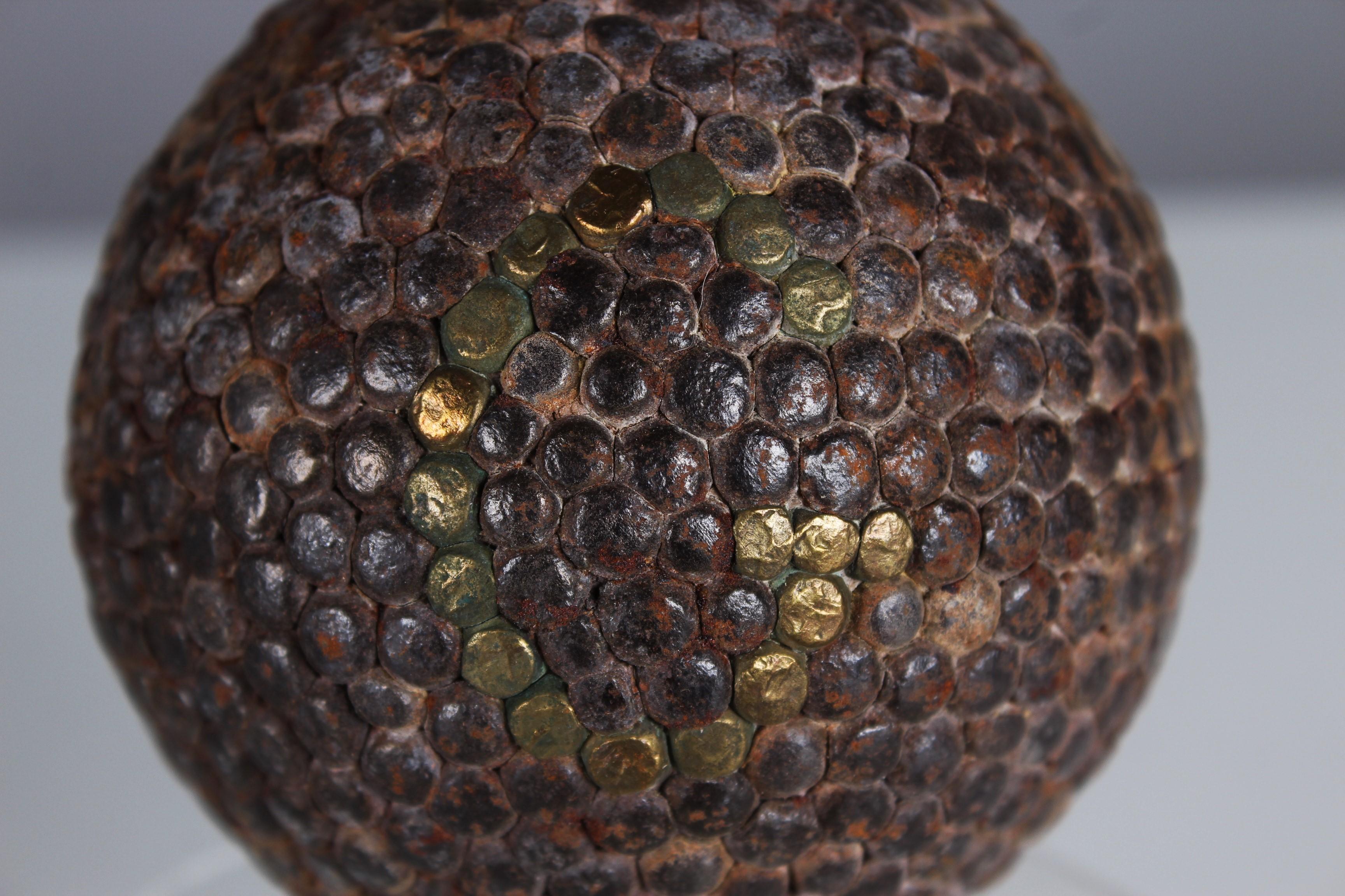 Beautiful, unique Boule ball, France, late 19th Century.

In the 19th century, the manufacture of boules balls underwent significant development in France as the game of boules, particularly the pétanque variant, gained in popularity. The