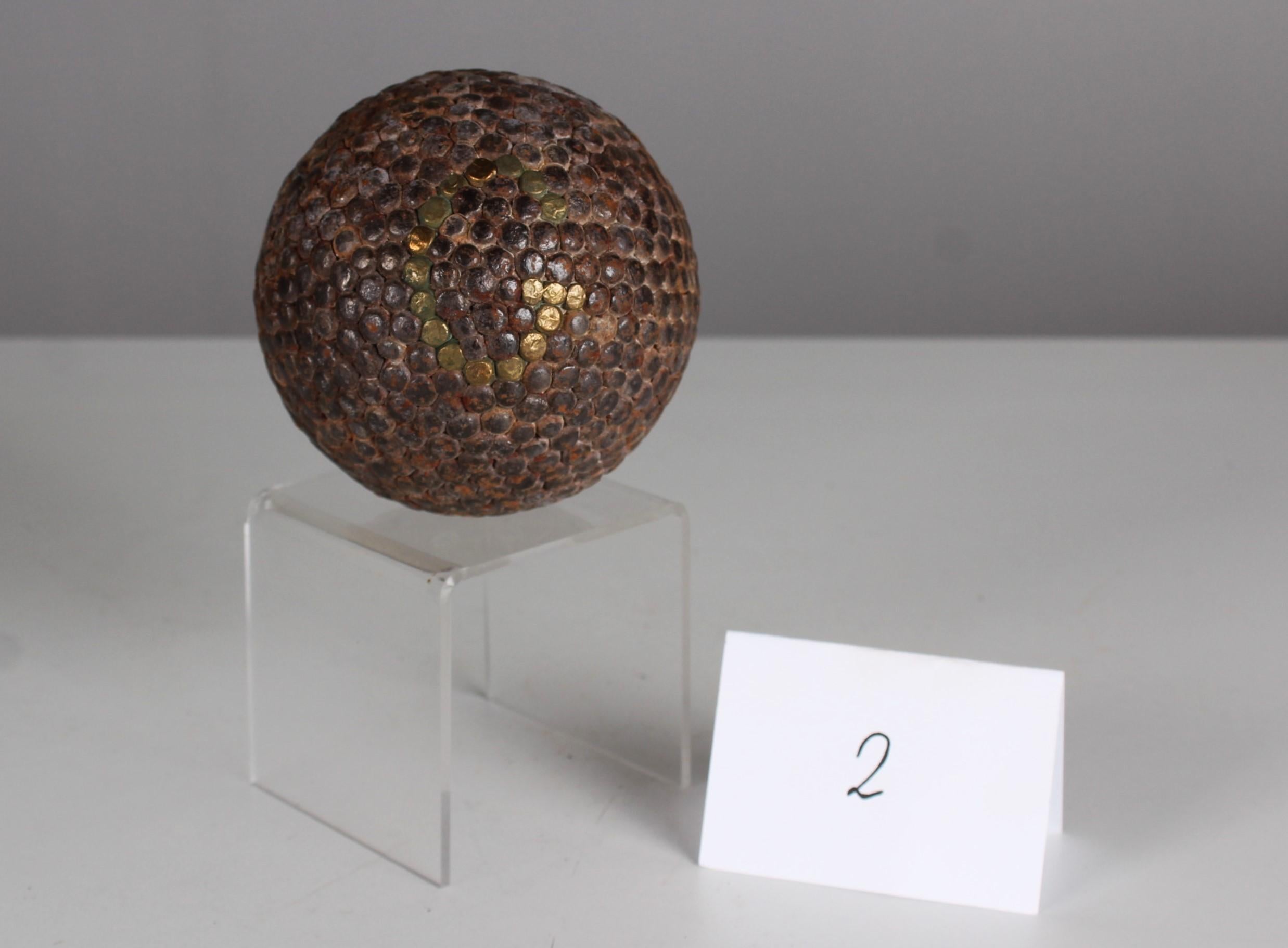 Hand-Carved Antique Boule Ball 