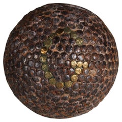 Antico pallone da bocce "G", Pétanque, anni 1880, Francia, Artigianato