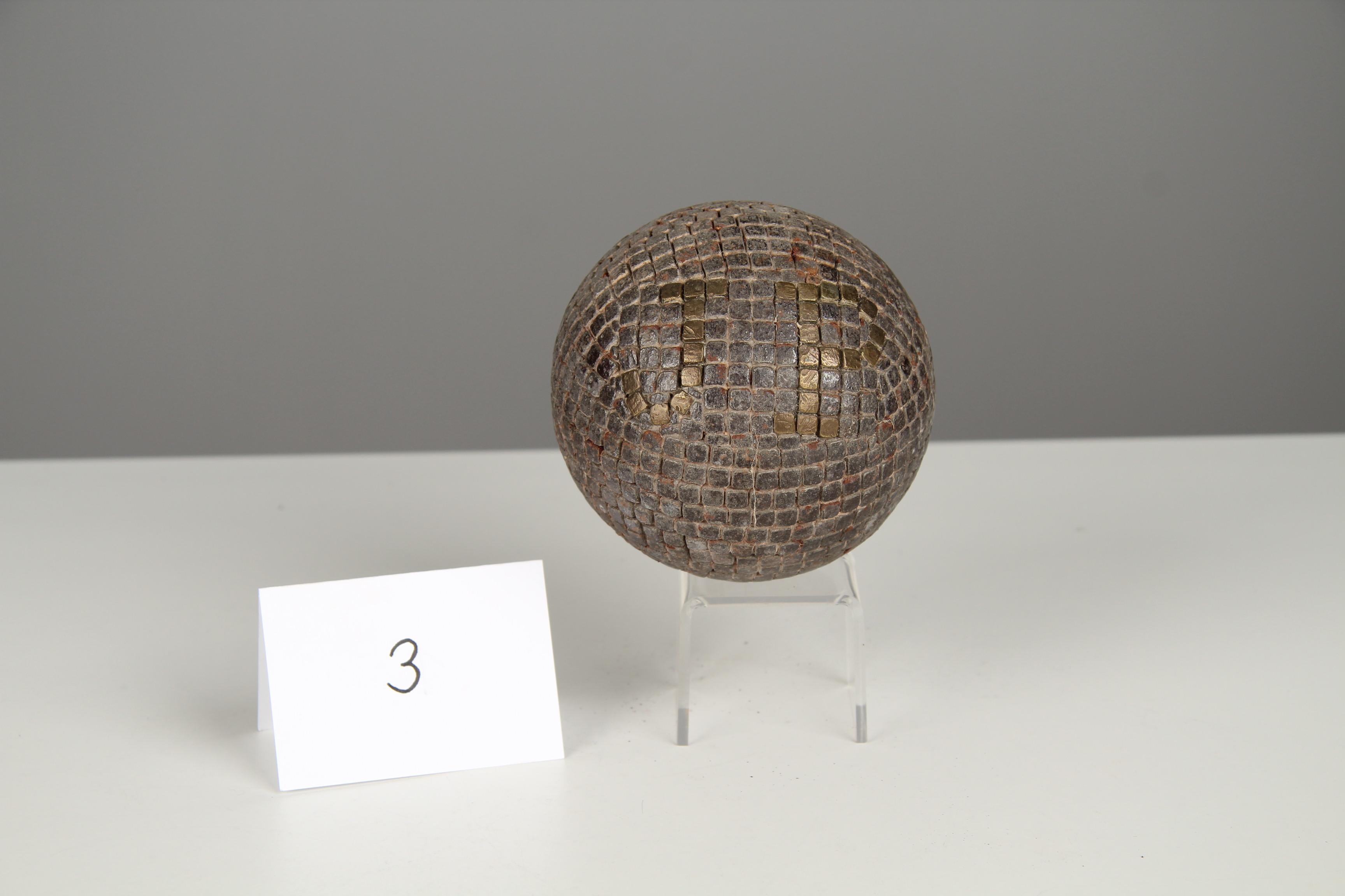 Hand-Carved Antique Boule Ball 