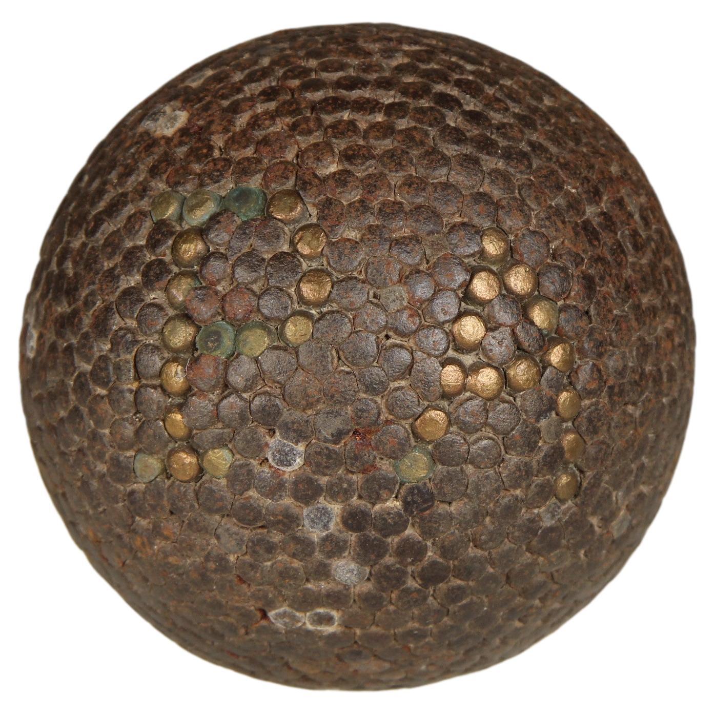 Antique Boule Ball "P A", Pétanque, 1880s, France, Craftsmanship
