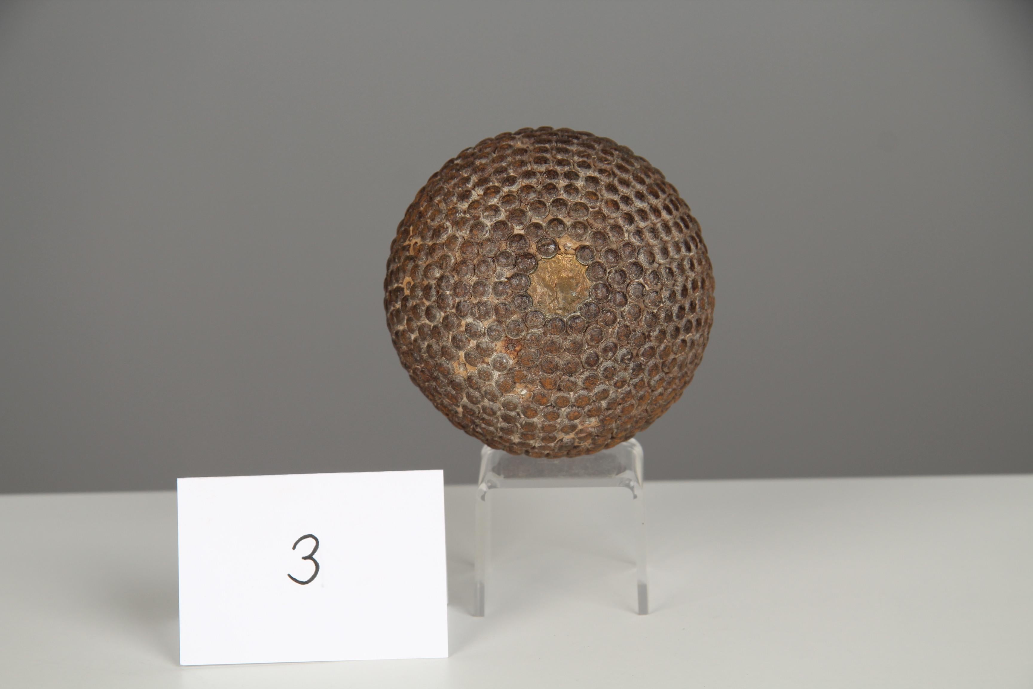Hand-Carved Antique Boule Ball, Pétanque, 1880s, France, Craftsmanship For Sale
