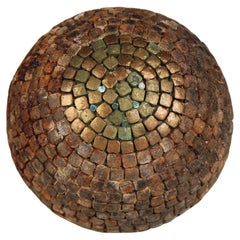 Pelota de petanca antigua con decoración circular, Petanca, Década de 1880, Francia, Artesanía
