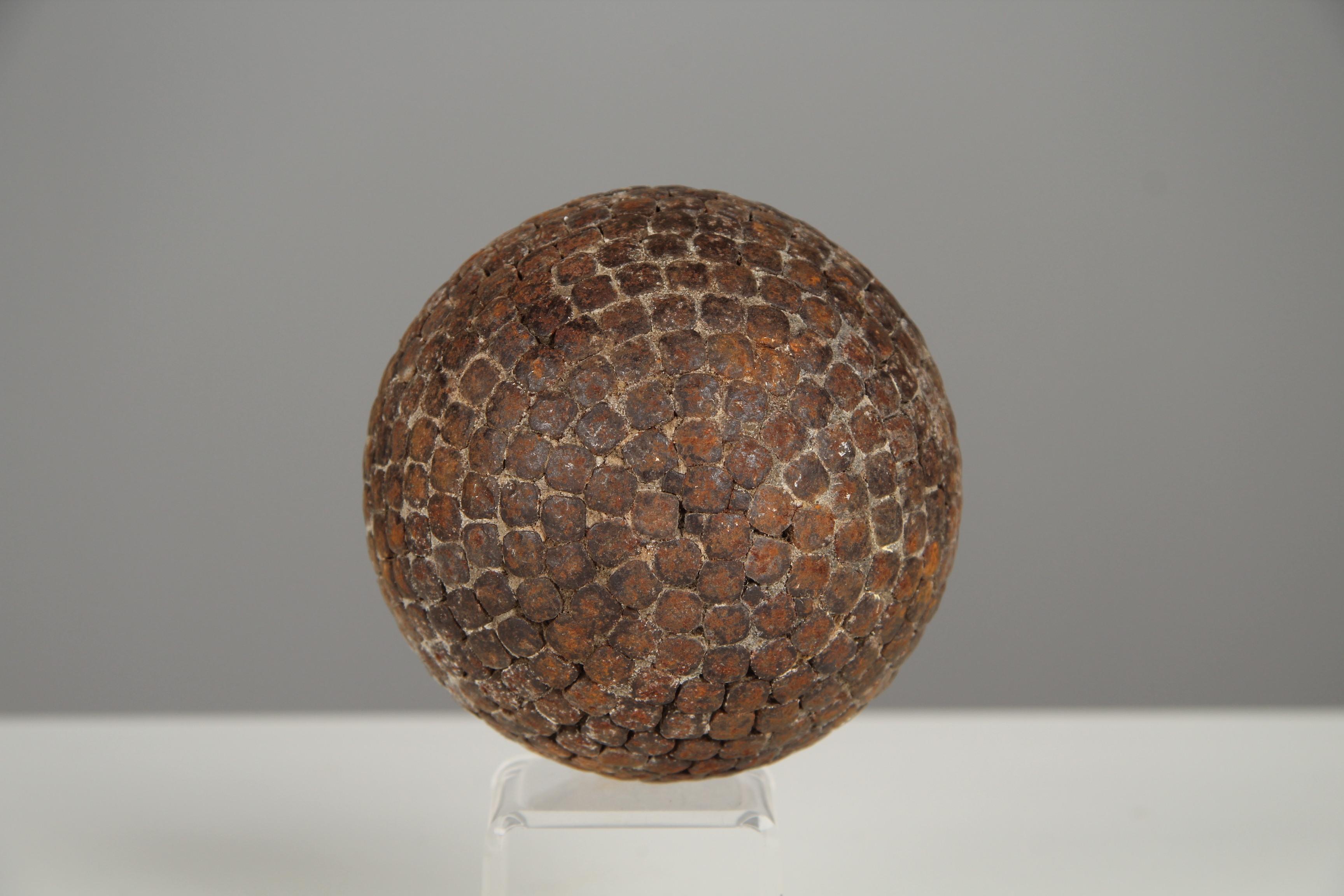 Pelota de petanca antigua con decoración floral, Petanca, Década de 1880, Francia, Artesanía Francés en venta