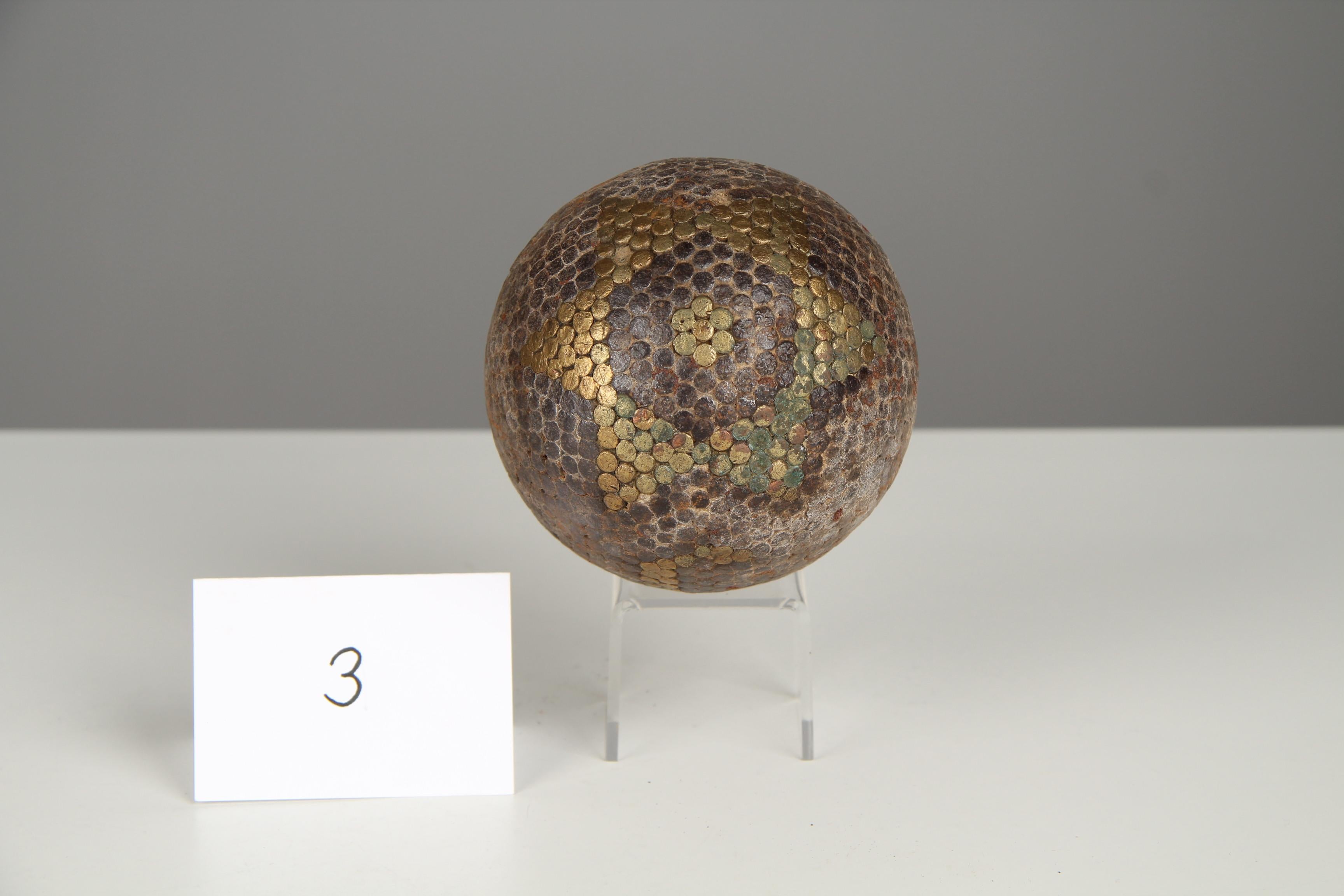 Beautiful, unique Boule ball, France, late 19th Century.

In the 19th century, the manufacture of boules balls underwent significant development in France as the game of boules, particularly the pétanque variant, gained in popularity. The