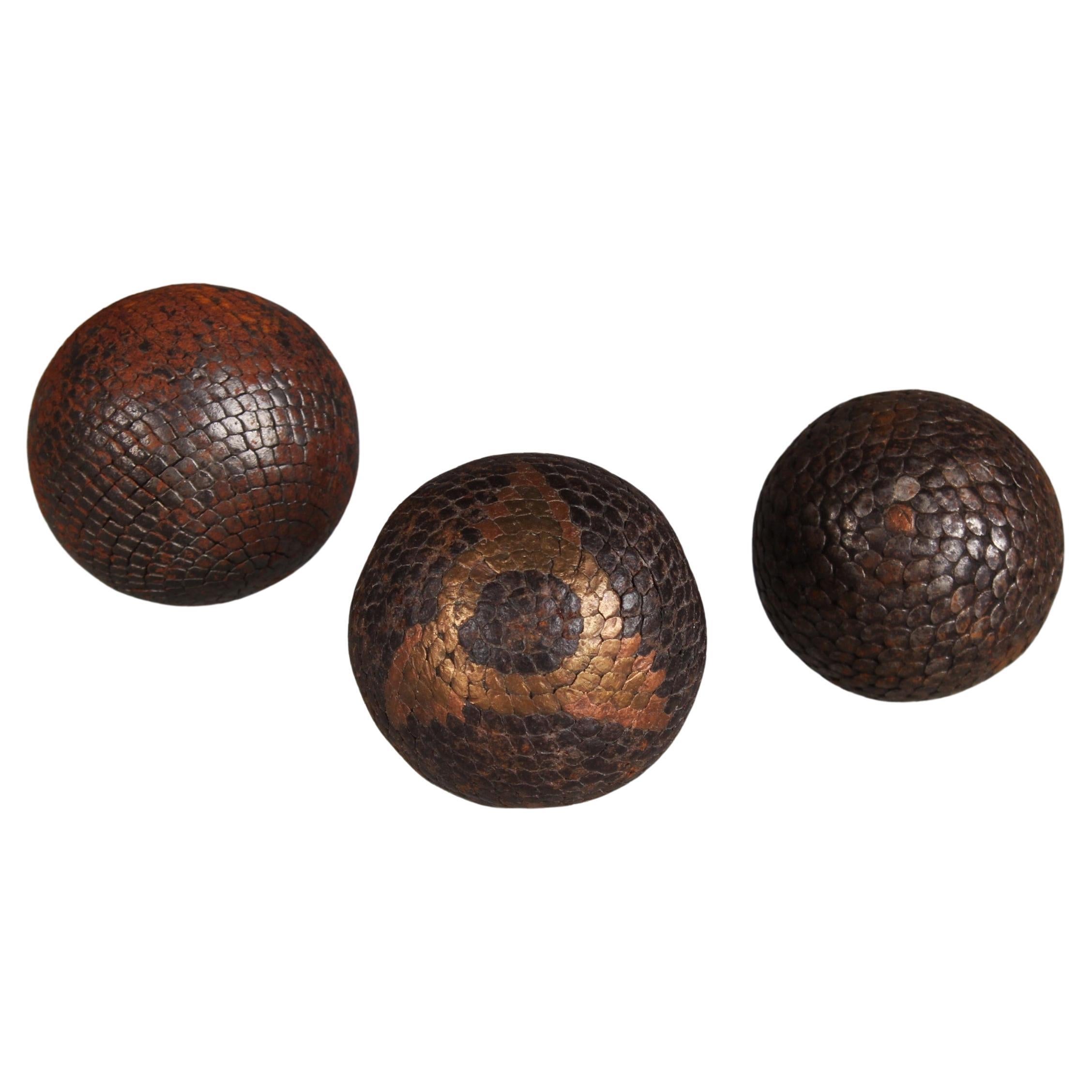 Antique Boule Balls Set "B", Pétanque, 1880s, France, Craftsmanship