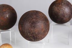 Antique Boule Set, Boule Balls, Pétanque, 1880s, France, Craftsmanship