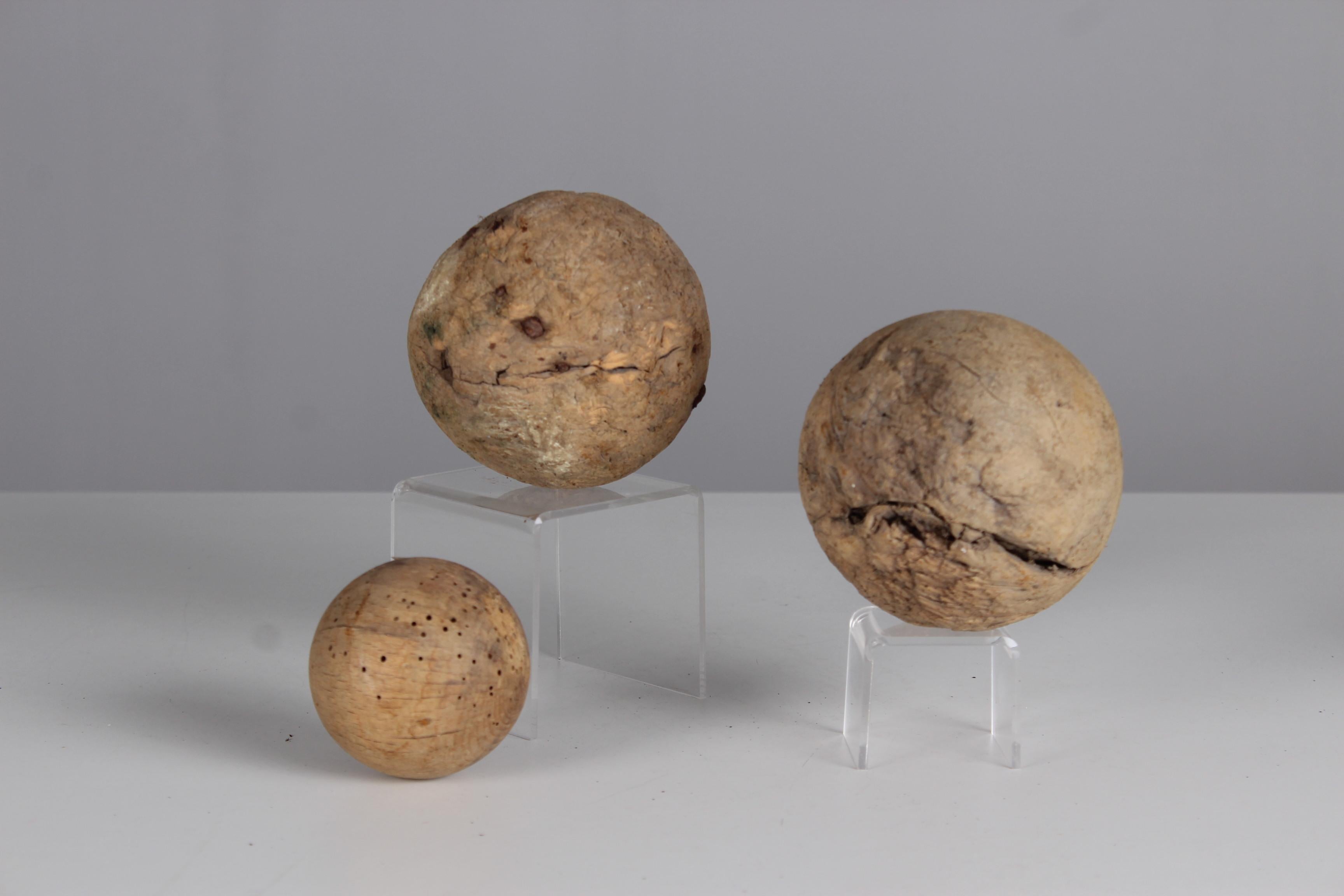Beautiful, unique Boule set of two Boule balls and one target ball, France, late 19th century.

In the 19th century, the manufacture of boule balls underwent significant development in France as the game of boules, particularly the pétanque variant,