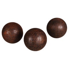 Used Boule Set, Boule Balls, Pétanque, 1880s, France, Craftsmanship