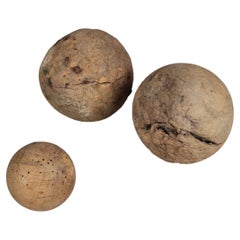 Antikes Boule-Set, Boule-Kugeln, Pétanque, 1880er Jahre, Frankreich, Handwerkskunst