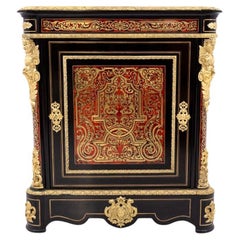 Antique Boulle chest of drawers from the mid-19th century, France.