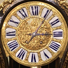 Horloge à piédestal Boulle d'antiquités par Dubuc Paris
