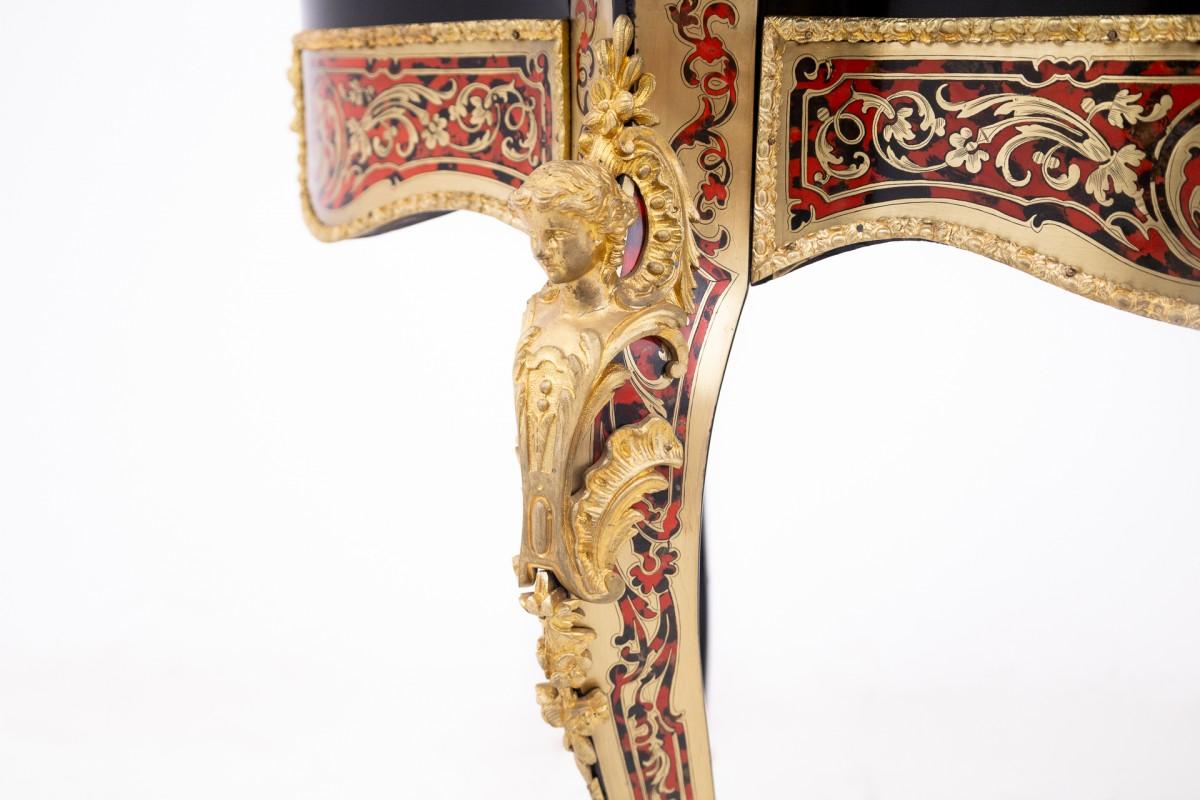 Tavolo antico in stile Boulle, Francia, metà del XIX secolo. in vendita 6