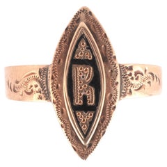 Antique Bourbon Era "Ricordo" Gold Ring