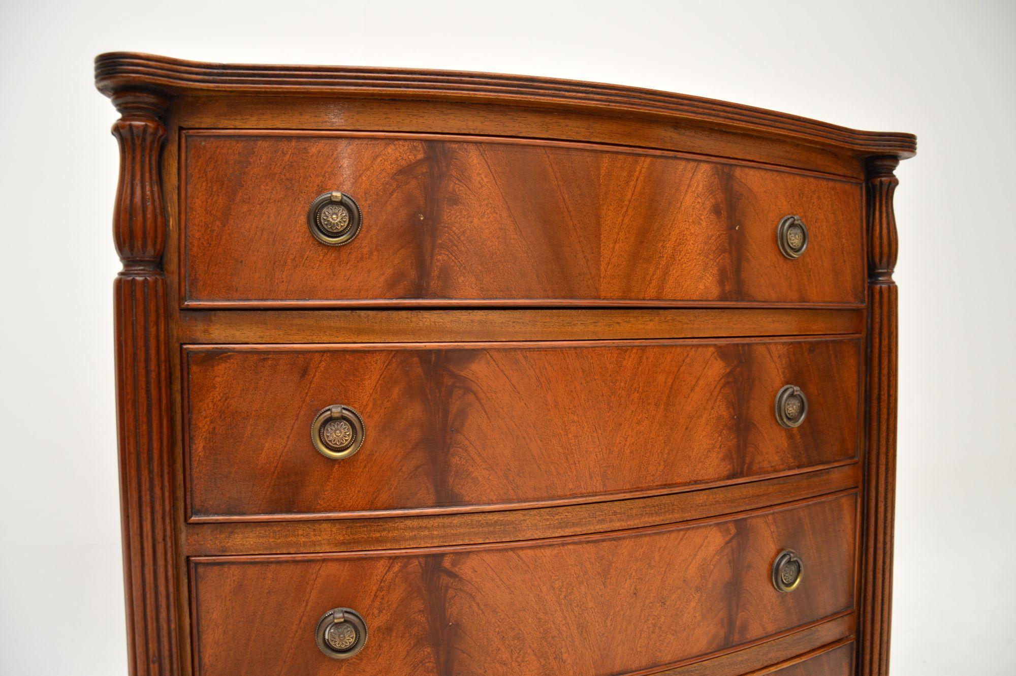 Mid-20th Century Antique Bow Front Chest of Drawers
