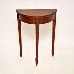 Antique Bow Front Console Table