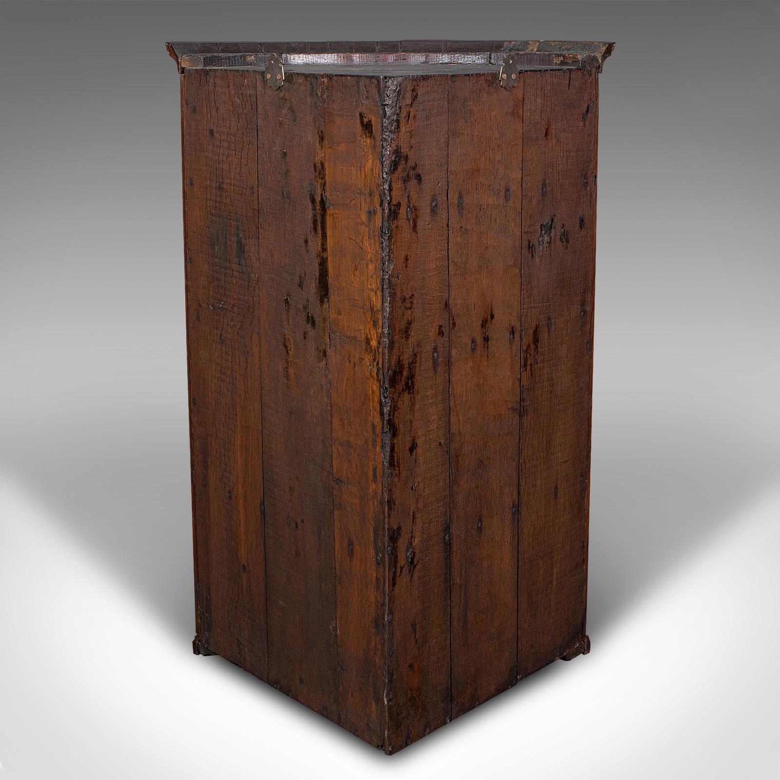 Antiker Eckschrank mit Bogenfront, englisch, Eiche, Wandschrank zur Wandmontage, georgianisch im Zustand „Gut“ im Angebot in Hele, Devon, GB