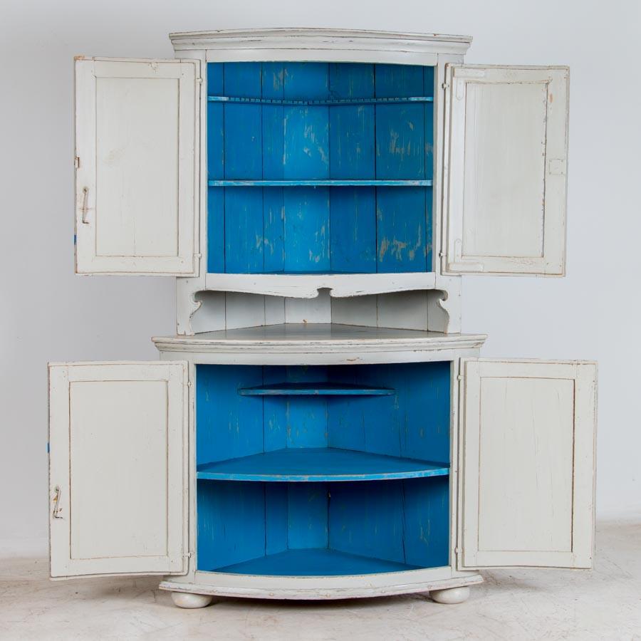 antique white corner cabinet
