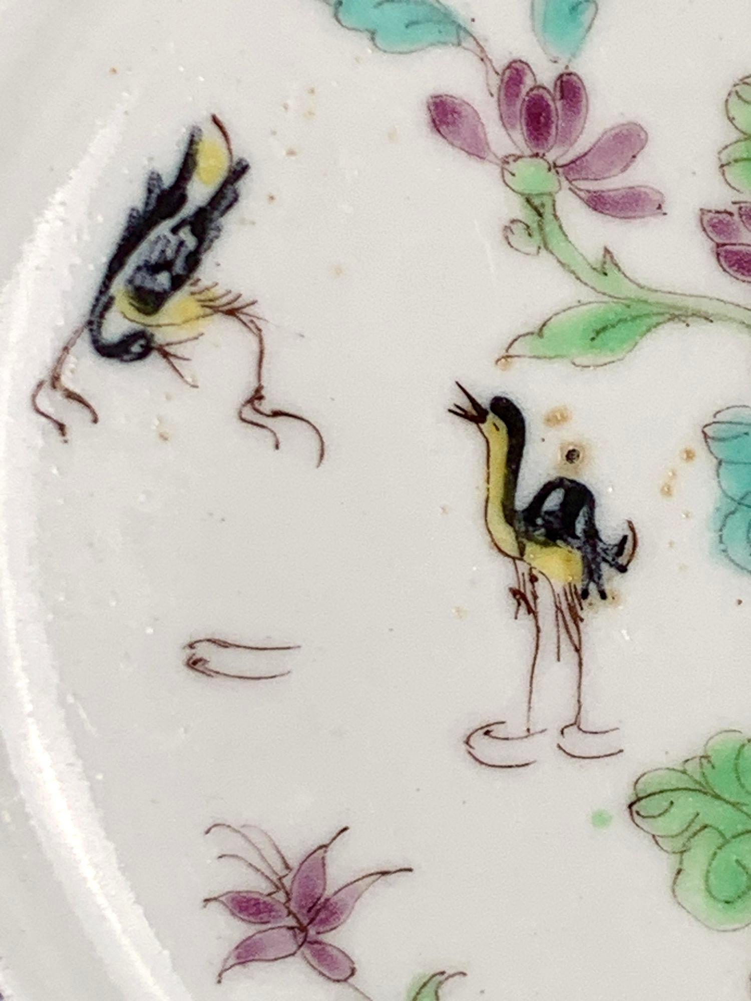 Anglais Ancienne assiette Bow Porcelain England Circa 1760 en vente