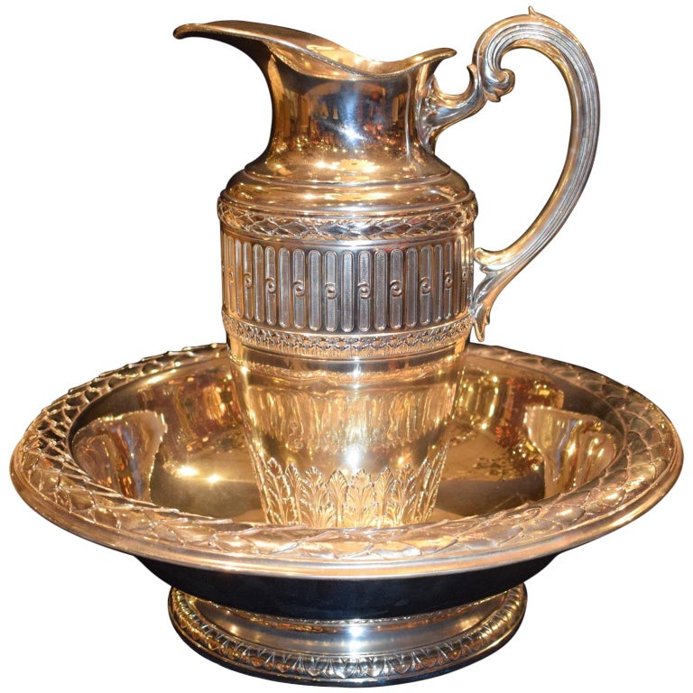 Antique Bowl and Pitcher Set at 1stDibs