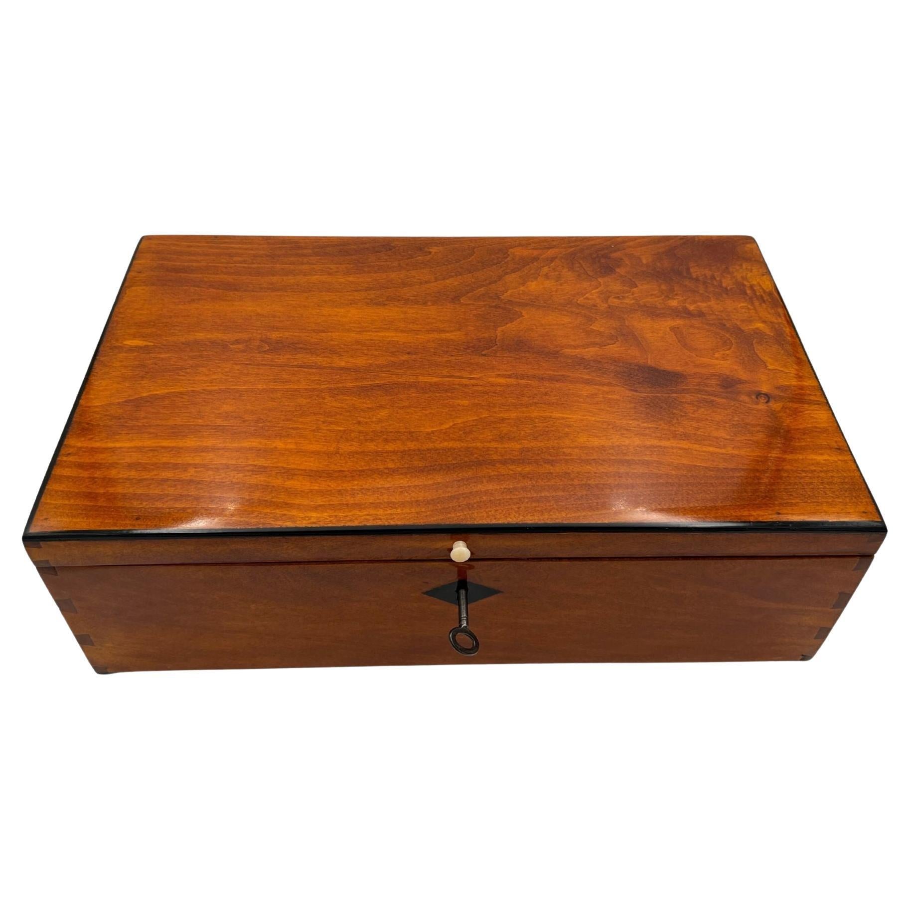 Antique Box, Beech Wood, Shellac Polished, South Germany circa 1850 For ...