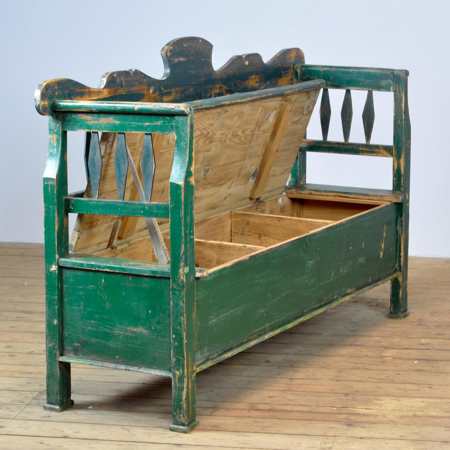 Early 20th Century Antique Box Bench, 1920s