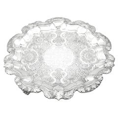 Salière en argent coloniale indienne (1842), ancienne boîte.