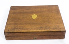 Antico set in scatola di 12 coppie di forchette e coltelli da frutta in argento, 1892