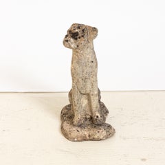 Antique Boxer Cast Stone Garden Ornament