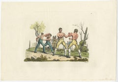 Untitled Boxing Print, Early 19th Century, Paper, 1819, England