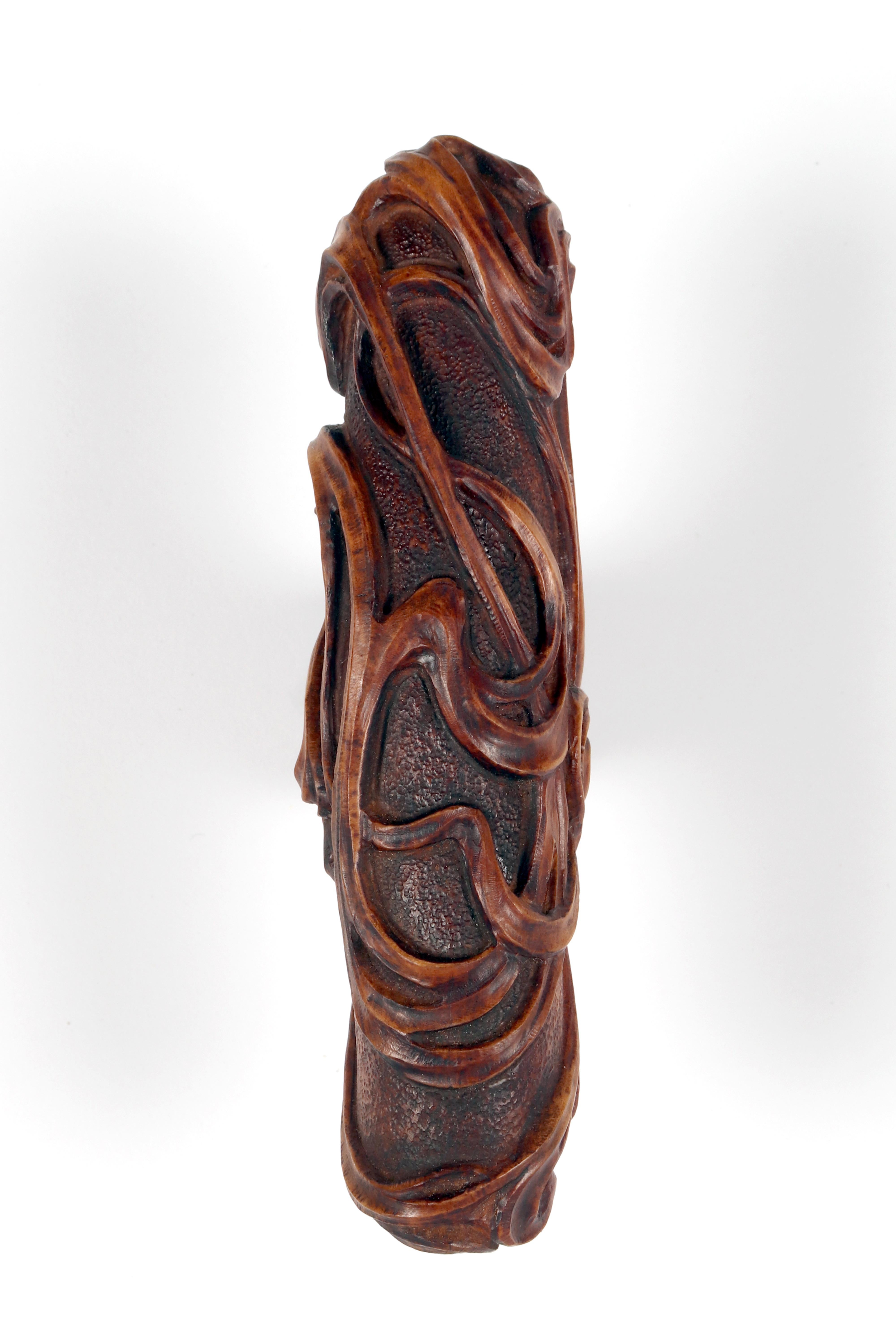 Antique boxwood Art Nouveau corkscrew, France 1900. In Good Condition For Sale In Milan, IT