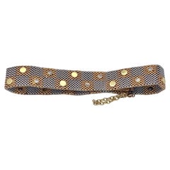 Antique Bracelet Three Colour 14 Karat Gold Chequerboard  Diamonds