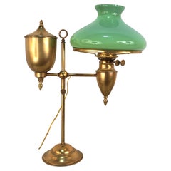 Antique Bradley & Hubbard Brass Student Table Lamp